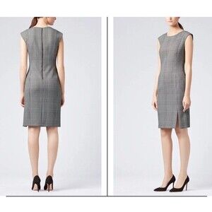 HUGO BOSS Dress Black White Stretch Fabric Dress Size 12